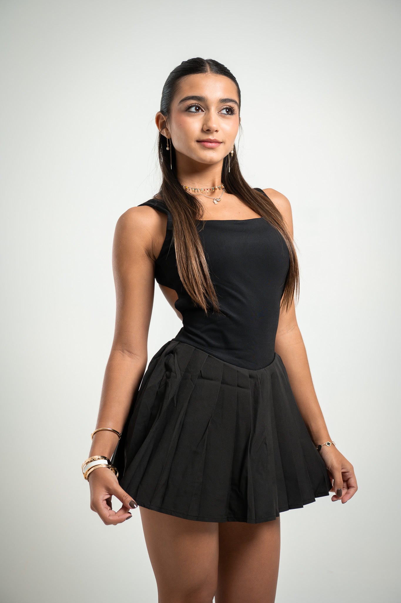 Larah Black Tennis Dress