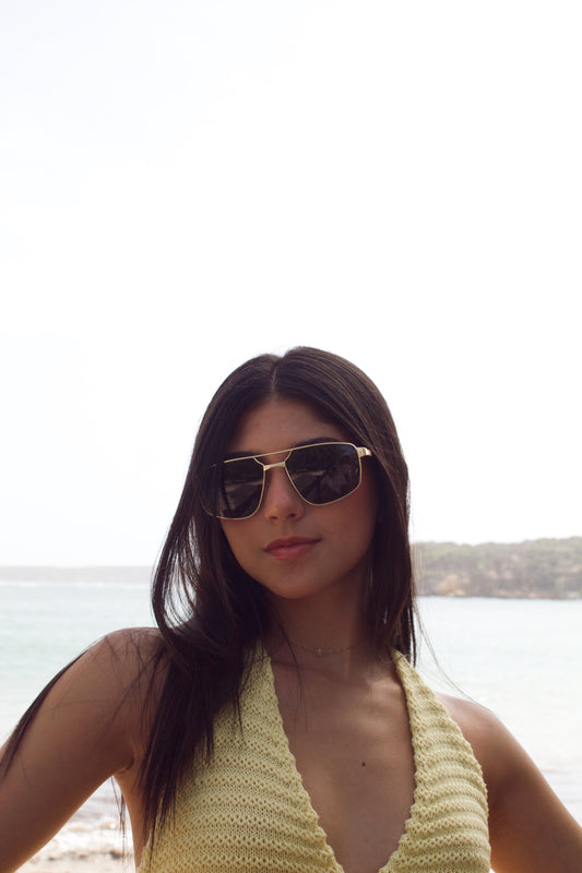Olivia Gold Frame Sunglasses