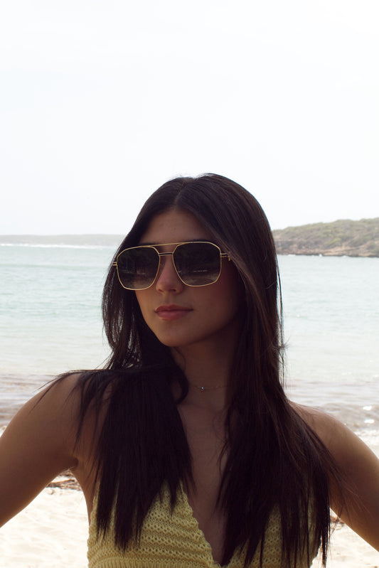 Ariah Gold Frame Sunglasses