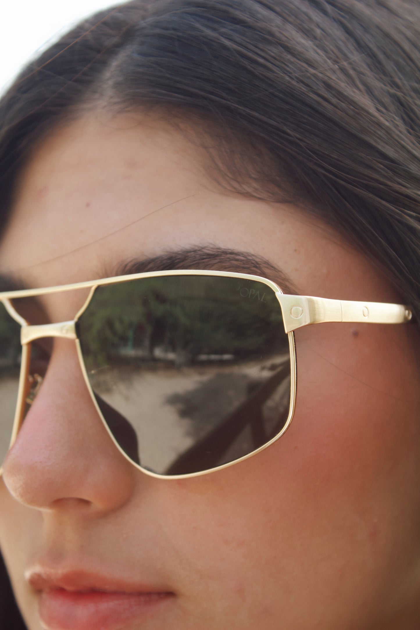 Olivia Gold Frame Sunglasses