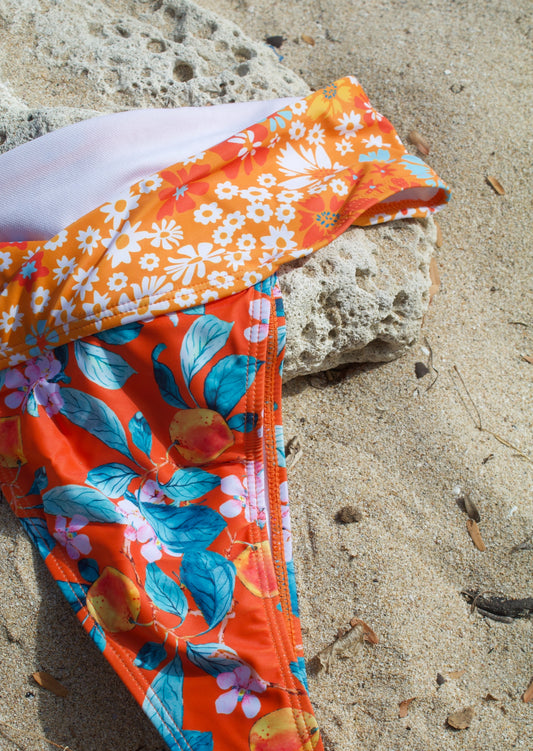 Orange Two Piece Swimsuit