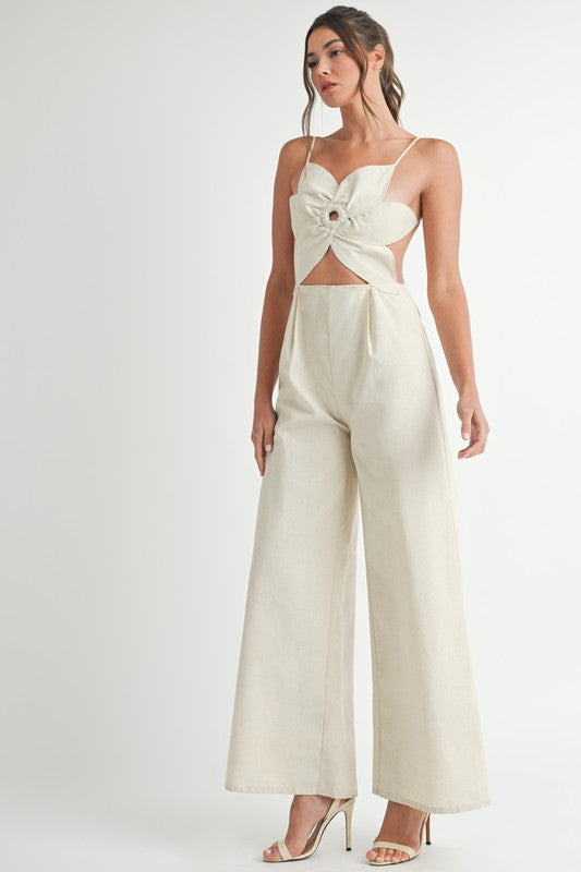 Flower Linen Jumspuit