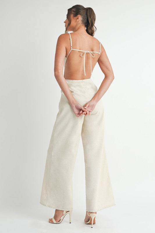 Flower Linen Jumspuit